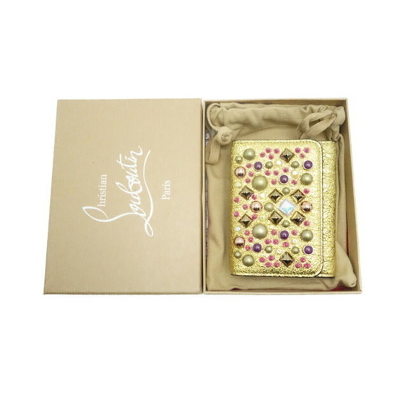 Christian Louboutin Tri fold Wallet Macaron Calfskin Mutlicolor - Picture 3 of 5